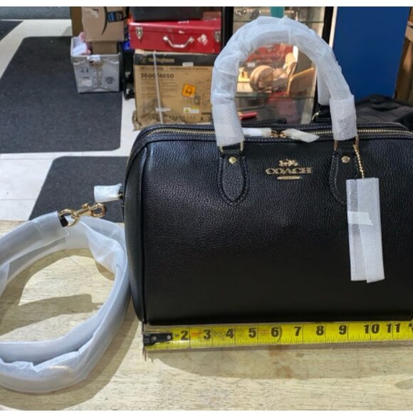 New with Tags LARGE Coach Rowan Black, gold hardware. FAST SHIP. - Picture 6 of 7